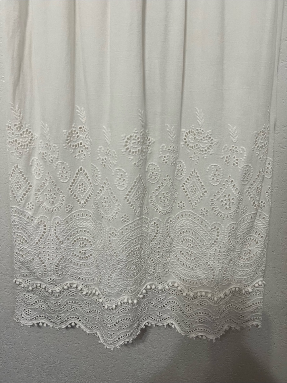 Sea New York White Eyelet Embroidered Midi Dress Boho Cottagecore Romantic - Picture 8 of 10